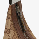 Gucci Brown And Beige Monogram Canvas And Leather Shoulder Hobo Bag