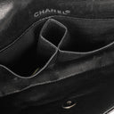 Chanel East West Chocolate Bar Flap Bag Bi-Color Quilted Patent Leather and Silver-Tone Hardware