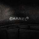 Chanel East West Chocolate Bar Flap Bag Bi-Color Quilted Patent Leather and Silver-Tone Hardware