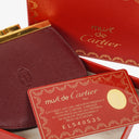 Cartier Must De Cartier Burgundy Leather Coin Purse