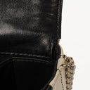 Chanel East West Chocolate Bar Flap Bag Bi-Color Quilted Patent Leather and Silver-Tone Hardware