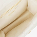 Chanel Small Tassel Flap Bag White Quilted Lambskin Bag