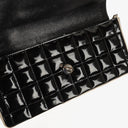Chanel East West Chocolate Bar Flap Bag Bi-Color Quilted Patent Leather and Silver-Tone Hardware
