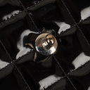 Chanel East West Chocolate Bar Flap Bag Bi-Color Quilted Patent Leather and Silver-Tone Hardware