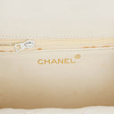 Chanel Small Tassel Flap Bag White Quilted Lambskin Bag