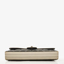 Chanel East West Chocolate Bar Flap Bag Bi-Color Quilted Patent Leather and Silver-Tone Hardware