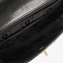 Chanel Camellia Perforated Black Patent Leather Flap Bag