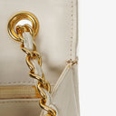 Chanel Small Tassel Flap Bag White Quilted Lambskin Bag