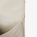 Chanel Small Tassel Flap Bag White Quilted Lambskin Bag