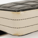 Chanel East West Chocolate Bar Flap Bag Bi-Color Quilted Patent Leather and Silver-Tone Hardware