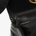 Chanel Camellia Perforated Black Patent Leather Flap Bag