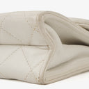 Chanel Small Tassel Flap Bag White Quilted Lambskin Bag