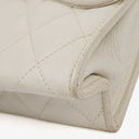 Chanel Small Tassel Flap Bag White Quilted Lambskin Bag