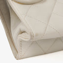 Chanel Small Tassel Flap Bag White Quilted Lambskin Bag