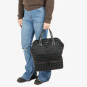 Chanel New Travel Line BLack Nylon Boston Bag