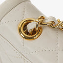 Chanel Small Tassel Flap Bag White Quilted Lambskin Bag