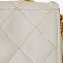 Chanel Small Tassel Flap Bag White Quilted Lambskin Bag