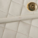 Chanel Small Tassel Flap Bag White Quilted Lambskin Bag