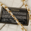 Chanel Small Tassel Flap Bag White Quilted Lambskin Bag