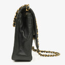 Chanel Diagonal Medium Classic Black Quilted Lambskin Single Flap Bag With 24K Gold-Plated Hardware