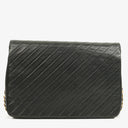 Chanel Diagonal Medium Classic Black Quilted Lambskin Single Flap Bag With 24K Gold-Plated Hardware