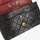 Chanel Vintage Medium Classic Double Flap Bag Black Quilted Leather 24K Gold-Plated Hardware
