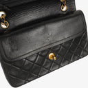 Chanel Vintage Medium Classic Double Flap Bag Black Quilted Leather 24K Gold-Plated Hardware