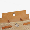 Hermes Herbag PM Vache Hunter Criss Viking Ecru Beige Naturel 2 Way Backpack With Palladium Hardware