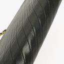 Chanel Diagonal Medium Classic Black Quilted Lambskin Single Flap Bag With 24K Gold-Plated Hardware
