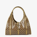 Gucci GG Crystal Canvas Jackie Bardot Shoulder Bag