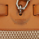 Hermes Herbag PM Vache Hunter Criss Viking Ecru Beige Naturel 2 Way Backpack With Palladium Hardware