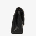Chanel Vintage Medium Classic Double Flap Bag Black Quilted Leather 24K Gold-Plated Hardware
