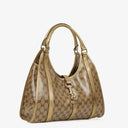 Gucci GG Crystal Canvas Jackie Bardot Shoulder Bag