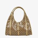 Gucci GG Crystal Canvas Jackie Bardot Shoulder Bag