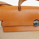 Hermes Herbag PM Vache Hunter Criss Viking Ecru Beige Naturel 2 Way Backpack With Palladium Hardware