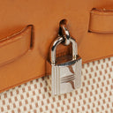 Hermes Herbag PM Vache Hunter Criss Viking Ecru Beige Naturel 2 Way Backpack With Palladium Hardware
