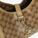Gucci GG Crystal Canvas Jackie Bardot Shoulder Bag