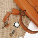Hermes Herbag PM Vache Hunter Criss Viking Ecru Beige Naturel 2 Way Backpack With Palladium Hardware
