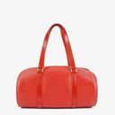 Louis Vuitton Soufflot Handbag In Red Epi Leather