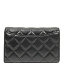 Chanel Card Holder Wallet So Black Lambskin Quilted Flap