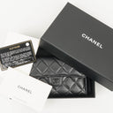 Chanel Card Holder Wallet So Black Lambskin Quilted Flap