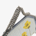 Stella McCartney Denim Flowers Mini Tote Falabella Blue