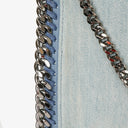 Stella McCartney Denim Flowers Mini Tote Falabella Blue