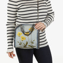 Stella McCartney Denim Flowers Mini Tote Falabella Blue