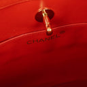 Chanel Red Lambskin Quilted Small 31 Vintage Shopping Tote Bag