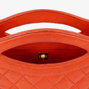 Chanel Red Lambskin Quilted Small 31 Vintage Shopping Tote Bag