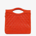 Chanel Red Lambskin Quilted Small 31 Vintage Shopping Tote Bag