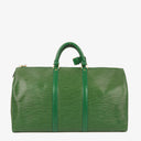 Louis Vuitton Keepall 50 Green EPI Leather Travel Bag
