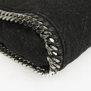 Stella McCartney Falabella Mini Tote Black Vegan Shaggy Deer Fold Over Bag