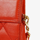 Chanel Red Lambskin Quilted Small 31 Vintage Shopping Tote Bag